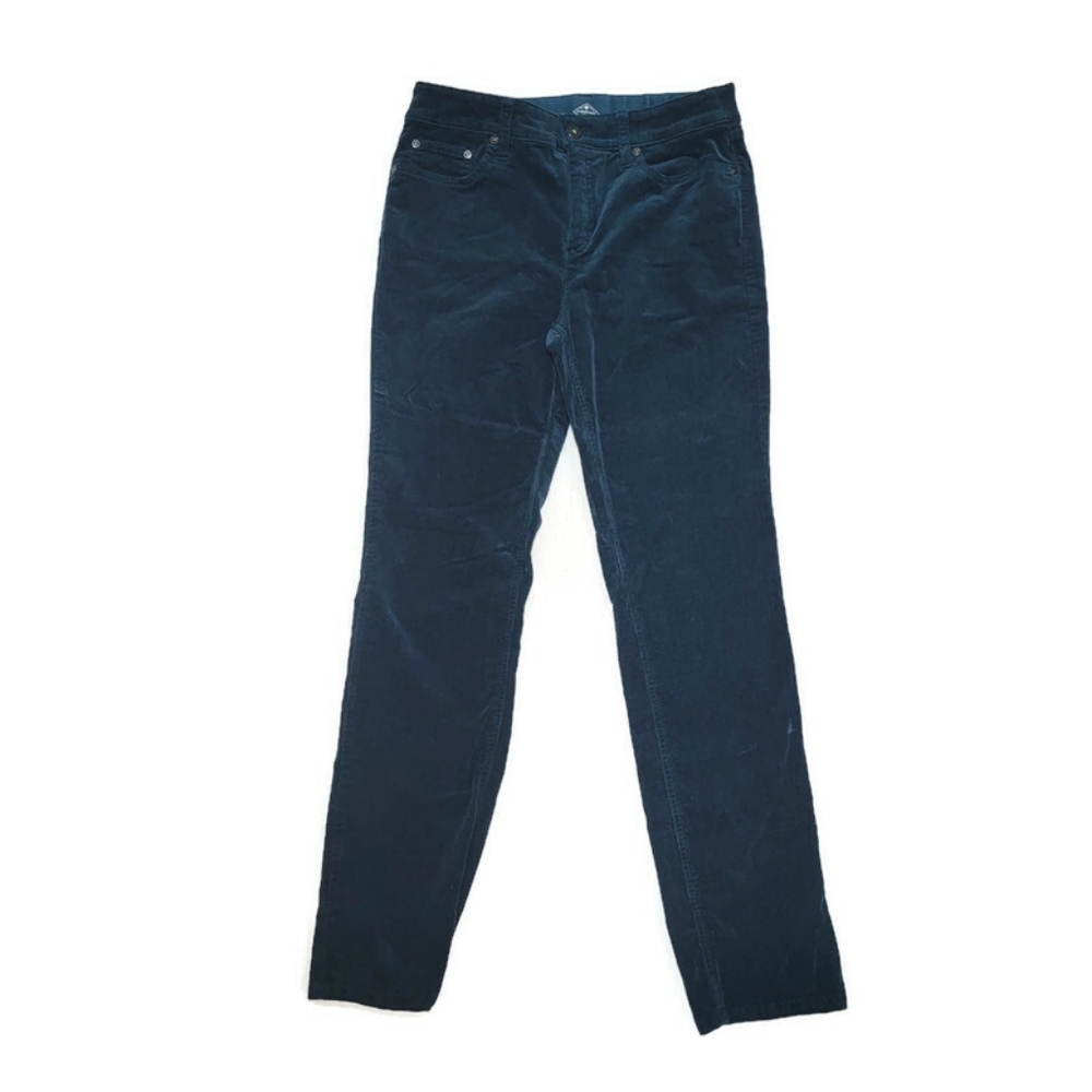 St Johns Bay Velvet Blue Straight Leg Pants Size 8